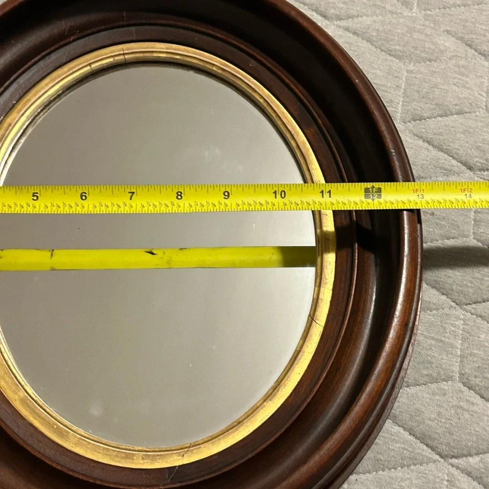 Elegant Vintage Brown and Gold Wall Mirror